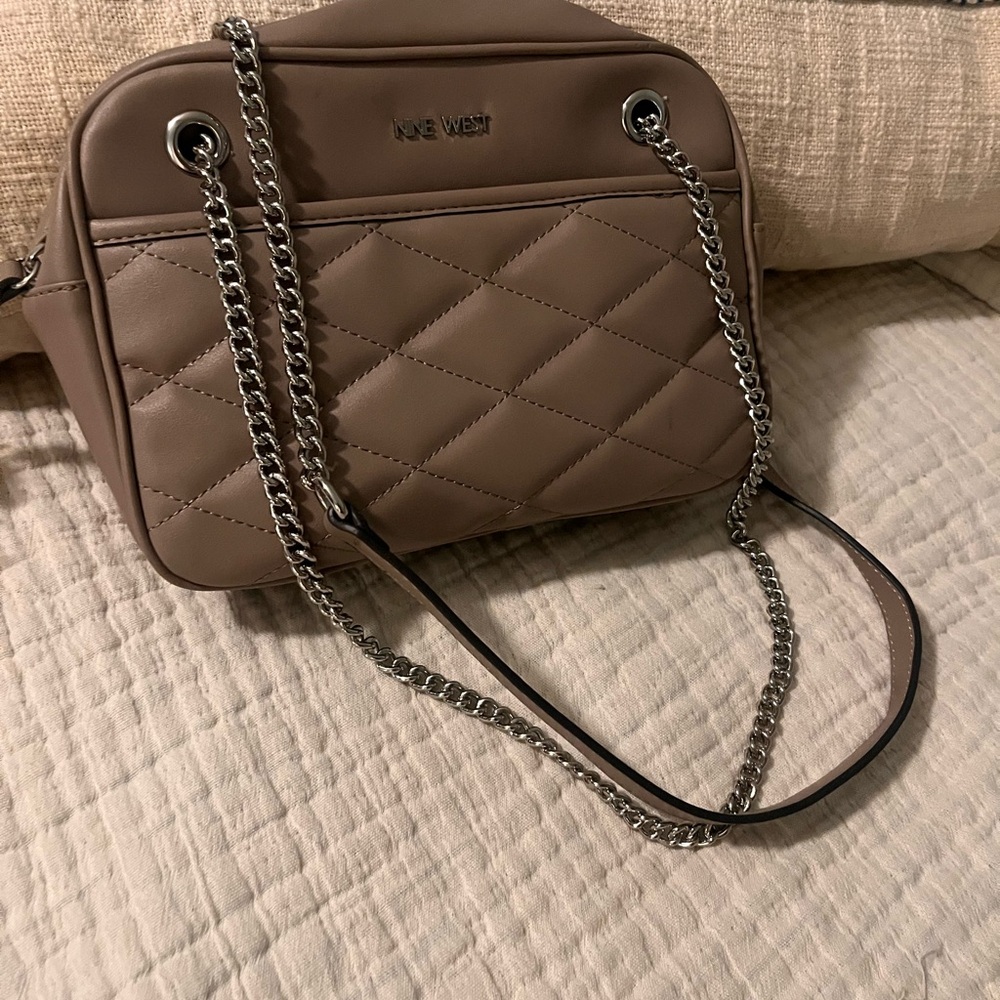 Nine West Quilted Brown Crossbody / shoulder Bag